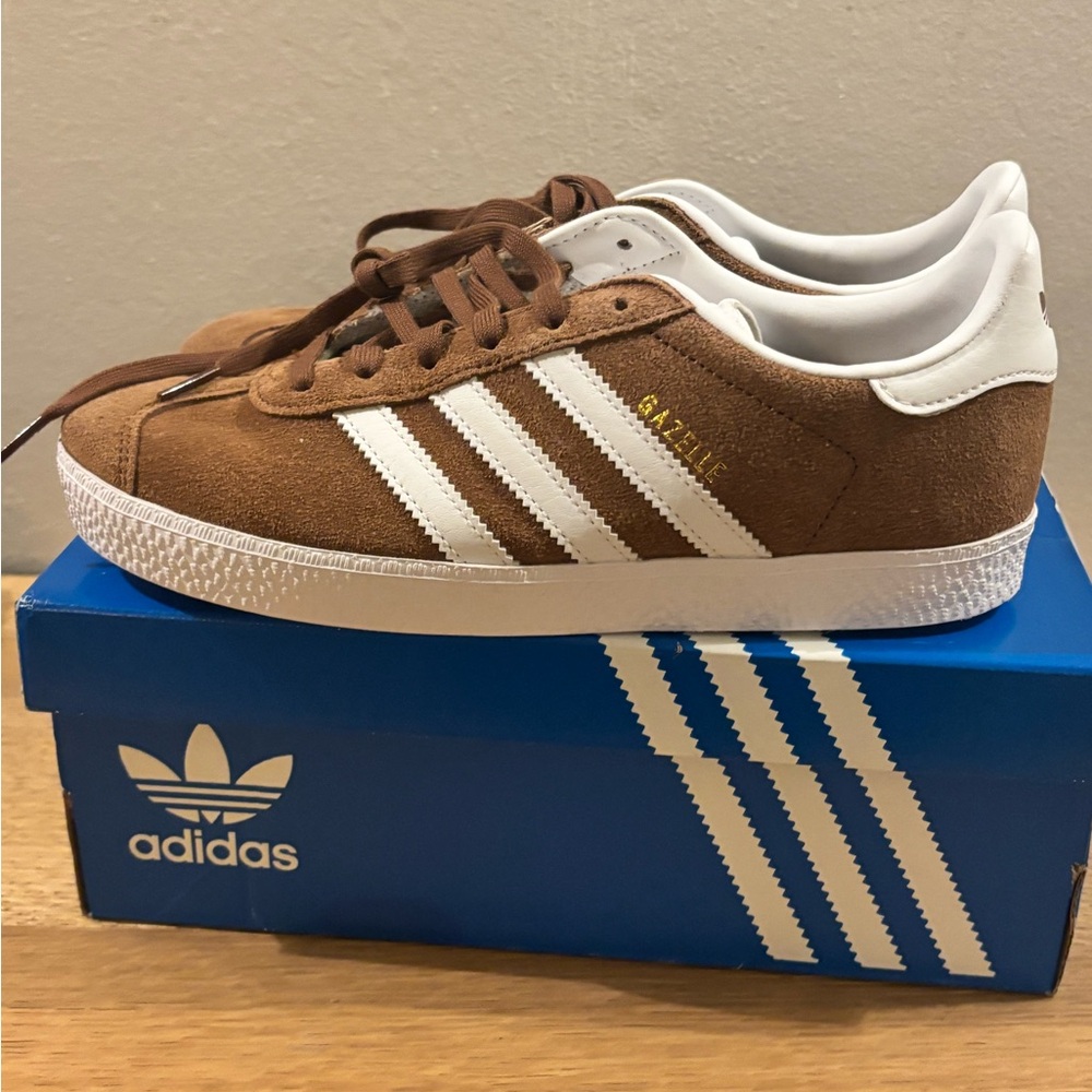 Adidas Gazelle Brown and White Sneakers